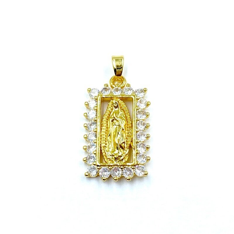 26x15mm 18k aukso sp. nerūdijančio plieno pakabukas Marija, 1vnt. 26x15mm 18k aukso sp. nerūdijančio plieno pakabukas Marija, 1vnt.