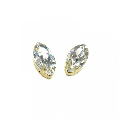 27x13mm crystal sp. kristalai aukso sp. rėmeliuose, 2vnt
