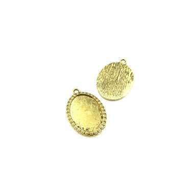 40x28mm aukso sp. rėmelis 30x22,2mm kabošonui, 3vnt.