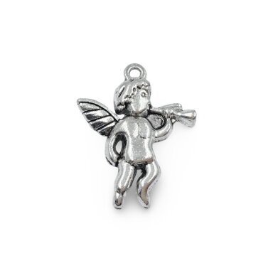 27x22mm sidabro sp. pakabukas angelas, 9vnt.