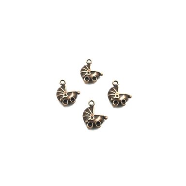 17x13mm vario sp. pakabukas vežimėlis, 10vnt.