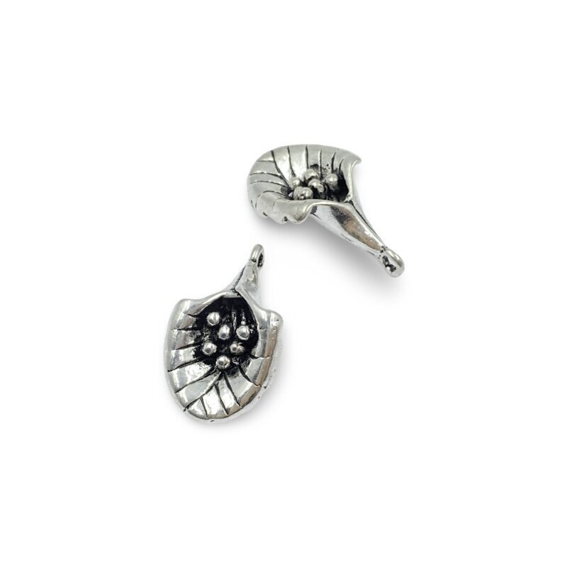 27x15mm sidabro sp. pakabukas gėlė, 1vnt.