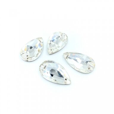 28x17mm crystal sp. lašo formos prisiuvami kristalai, 1vnt.