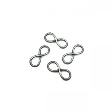25x10mm juodintos sp. pakabukas begalybė, 20vnt.