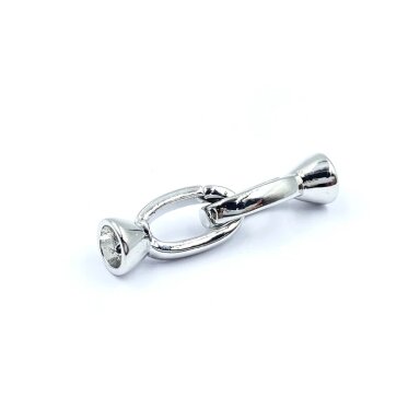 28x7mm platinos sp. nerūdijančio plieno užsegimas, 1vnt.