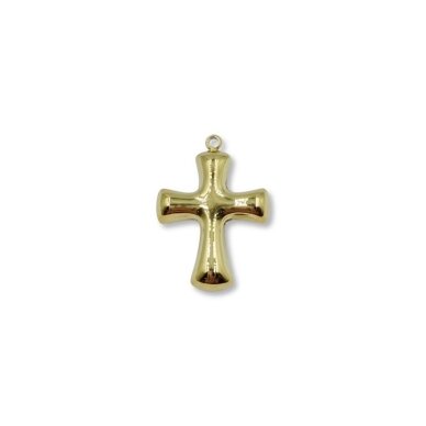 28x20mm 14k aukso sp. nerūdijančio plieno pakabukas kryžius, 1vnt. 28x20mm 14k aukso sp. nerūdijančio plieno pakabukas kryžius, 1vnt.