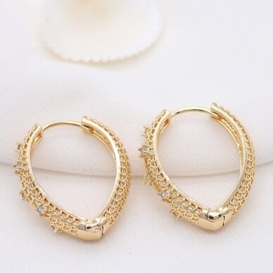 28x6mm 14k aukso sp. nerūdijančio plieno auskarų įvėrimai, 2vnt. 1 28x6mm 14k aukso sp. nerūdijančio plieno auskarų įvėrimai, 2vnt. 1