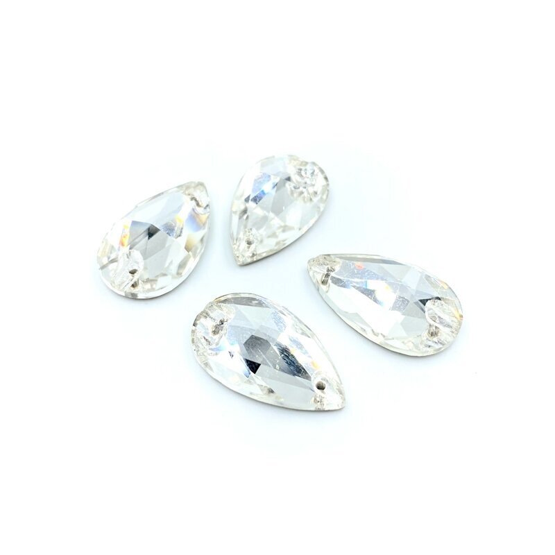 28x17mm crystal sp. lašo formos prisiuvami kristalai, 1vnt.