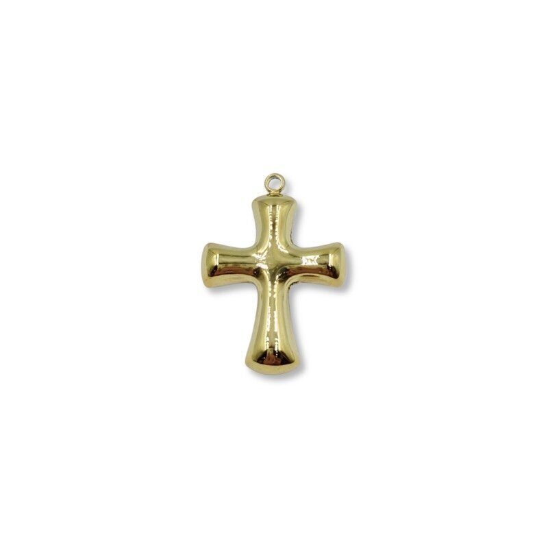28x20mm 14k aukso sp. nerūdijančio plieno pakabukas kryžius, 1vnt. 28x20mm 14k aukso sp. nerūdijančio plieno pakabukas kryžius, 1vnt.