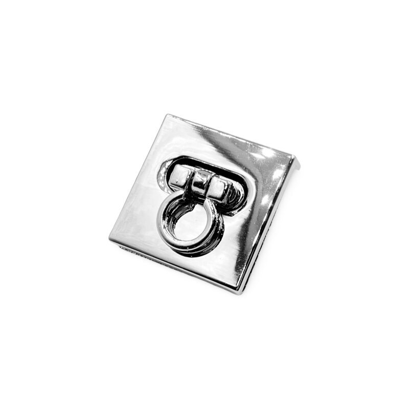 28x28mm platinos sp. užsegimas rankinei, 1vnt.