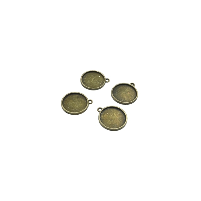 23x21mm žalvario sp. rėmelis 17,8mm kabošonui, 7vnt.