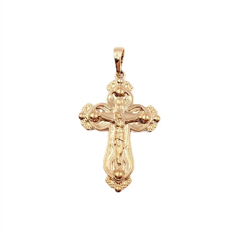 29x19mm rausvo aukso sp. nerūdijančio plieno pakabukas kryžius, 1vnt. 29x19mm rausvo aukso sp. nerūdijančio plieno pakabukas kryžius, 1vnt.