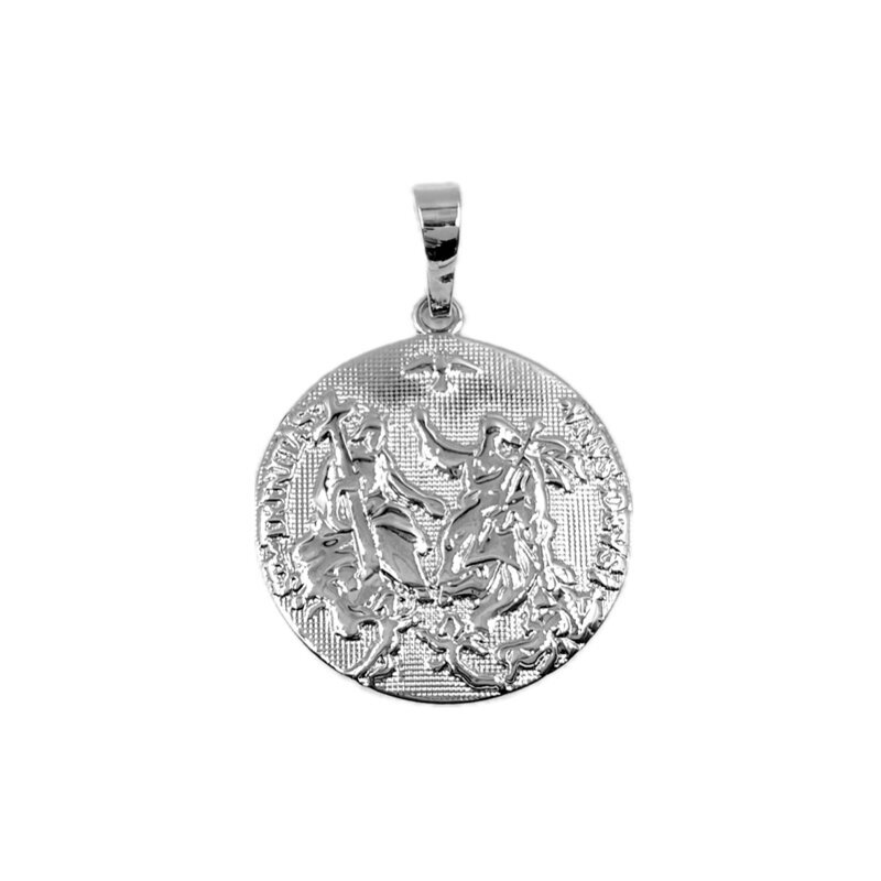 29x25mm platinos sp. nerūdijančio plieno pakabukas, 1vnt.