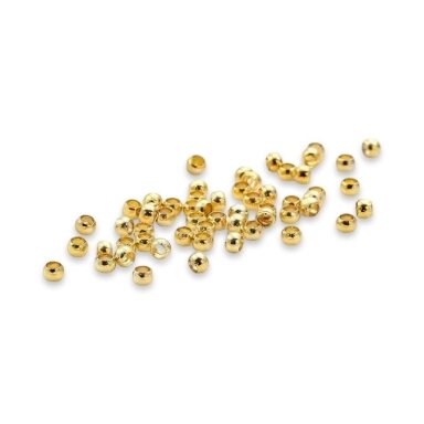 2mm 18k aukso sp. nerūdijančio plieno užbaigimo detalė spaustukas, 100vnt 2mm 18k aukso sp. nerūdijančio plieno užbaigimo detalė spaustukas, 100vnt