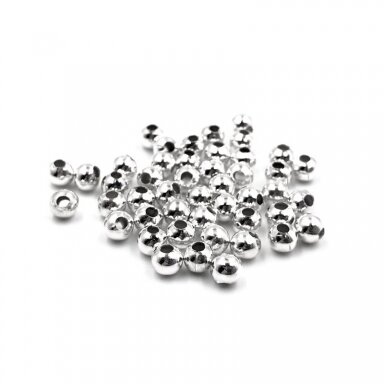 2mm sidabro sp. intarpai, 10g (apie 300vnt.)