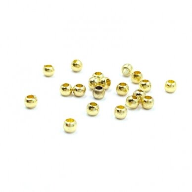 2mm 18k aukso sp. nerūdijančio plieno intarpas, 20vnt. 2mm 18k aukso sp. nerūdijančio plieno intarpas, 20vnt.