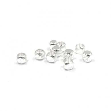 2mm sidabro sp. nerūdijančio plieno intarpas kubas, 10vnt. 2mm sidabro sp. nerūdijančio plieno intarpas kubas, 10vnt.