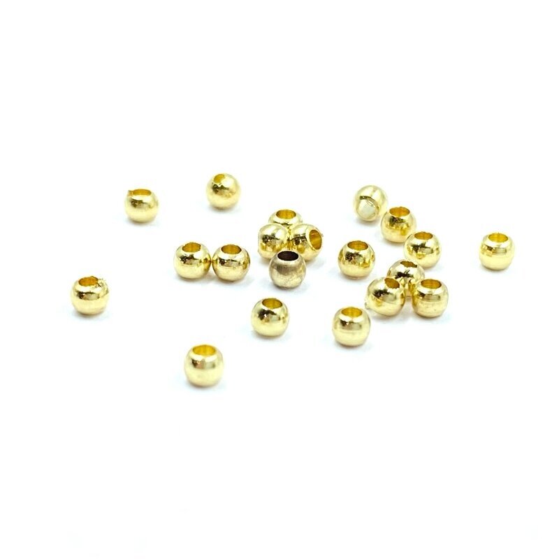 2mm 18k aukso sp. nerūdijančio plieno intarpas, 20vnt. 2mm 18k aukso sp. nerūdijančio plieno intarpas, 20vnt.