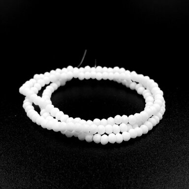 2x3mm baltos sp. rondelle formos stiklo kristalai, 36cm juosta 2x3mm baltos sp. rondelle formos stiklo kristalai, 36cm juosta