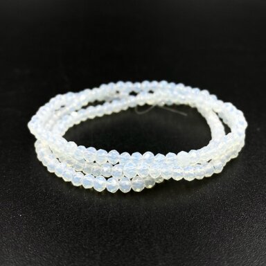 2x3mm dūminiai melsvos sp. rondelle formos karoliukai, 40cm 2x3mm dūminiai melsvos sp. rondelle formos karoliukai, 40cm