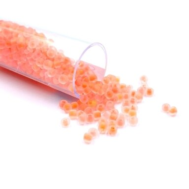 2x3mm oranžinės sp. biserio karoliukai, ±12g