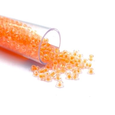 2x3mm oranžinės sp. biserio karoliukai, ±12g