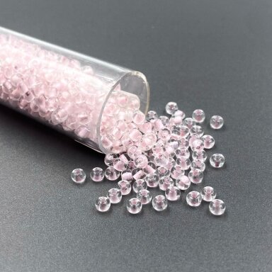 2x3mm rožinės sp. biserio karoliukai, ±13g