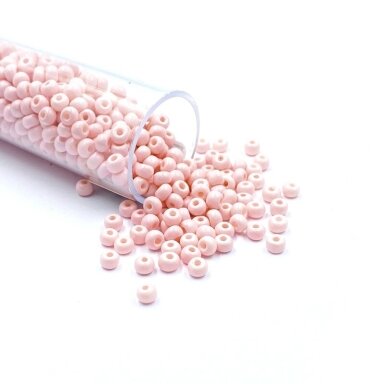 2x3mm rožinės sp. biserio karoliukai, ±13g