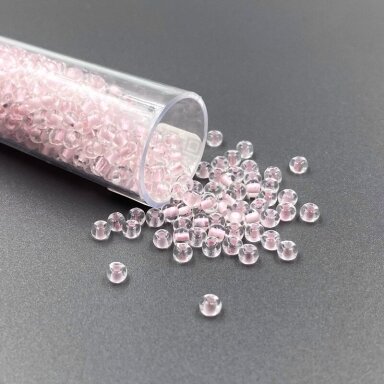 2x3mm rožinės sp. biserio karoliukai, ±13g