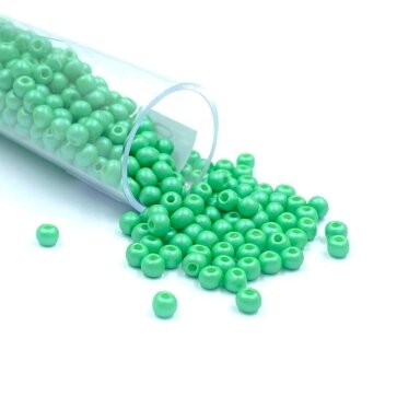 2x3mm žalios sp. biserio karoliukai, ±12g