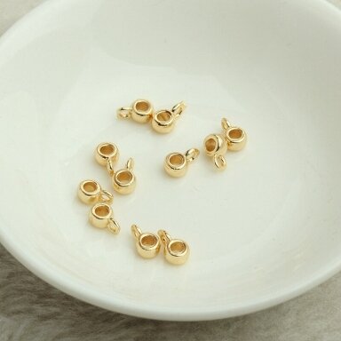 2x6mm 14k aukso sp. nerūdijančio plieno pakabuko laikiklis, 2vnt. 2x6mm 14k aukso sp. nerūdijančio plieno pakabuko laikiklis, 2vnt.
