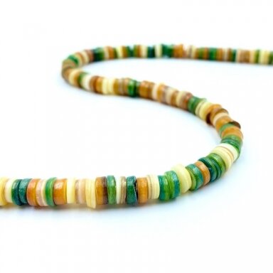 2x6mm mix sp. kriauklių diskai, 40cm juosta 2x6mm mix sp. kriauklių diskai, 40cm juosta