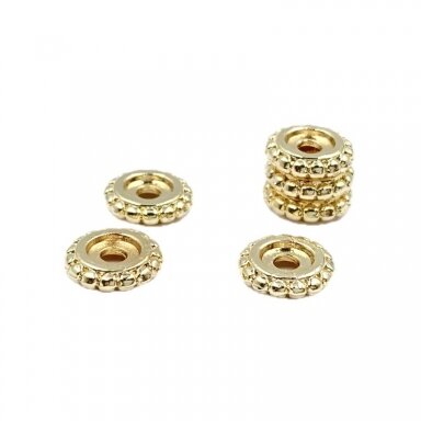 2x8mm 14k aukso sp. nerūdijančio plieno intarpas, 6vnt. 2x8mm 14k aukso sp. nerūdijančio plieno intarpas, 6vnt.