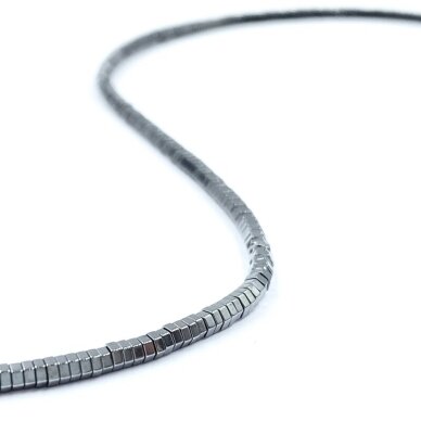 2x1mm šešiakampio disko formos hematitas, 40cm juosta 2x1mm šešiakampio disko formos hematitas, 40cm juosta