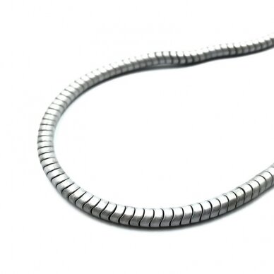 2x4mm matinės pilkos sp. disko formos hematitas, 40cm 2x4mm matinės pilkos sp. disko formos hematitas, 40cm