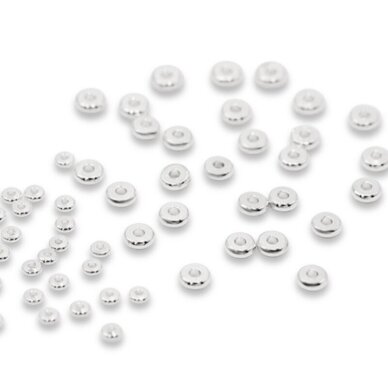 2x8mm sidabro sp. nerūdijančio plieno intarpas, 4vnt.