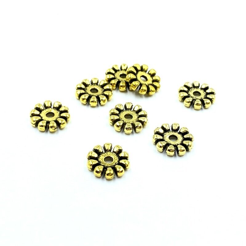 2x10mm aukso sp. intarpai, 27vnt.