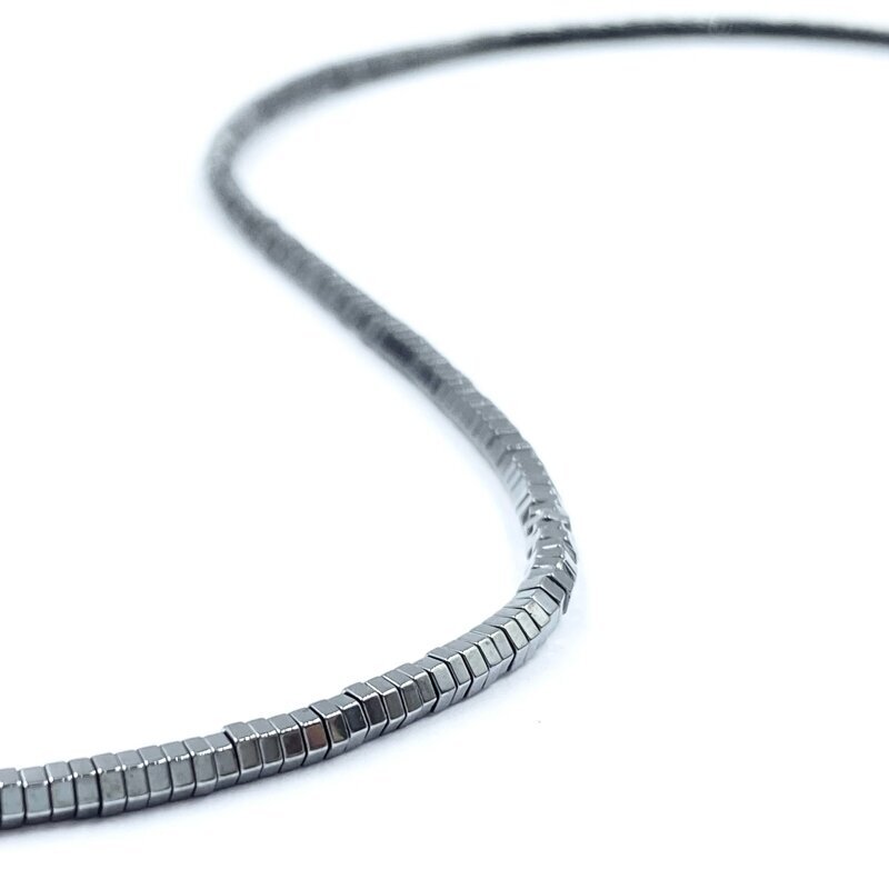 2x1mm šešiakampio disko formos hematitas, 40cm juosta 2x1mm šešiakampio disko formos hematitas, 40cm juosta