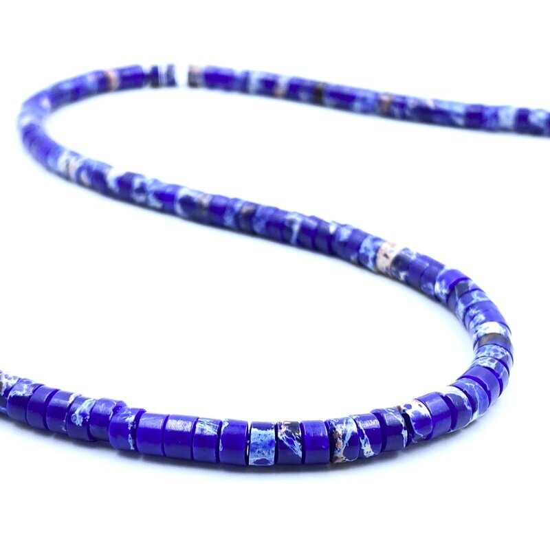 2x4mm mėlynos sp. disko formos imperatoriškasis jaspis, 40cm juosta 2x4mm mėlynos sp. disko formos imperatoriškasis jaspis, 40cm juosta