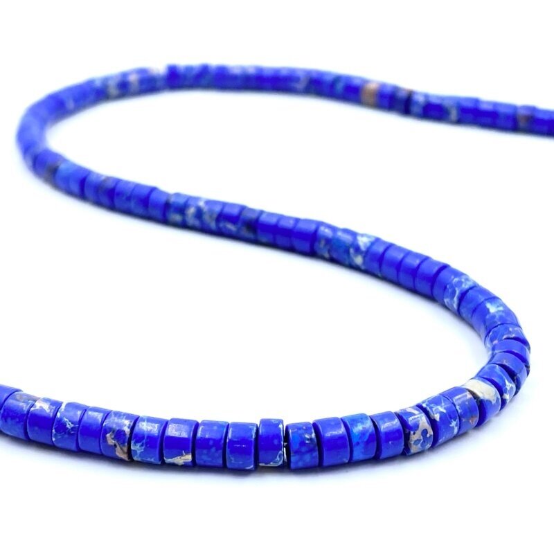 2x4mm mėlynos sp. disko formos imperatoriškasis jaspis, 40cm juosta 2x4mm mėlynos sp. disko formos imperatoriškasis jaspis, 40cm juosta