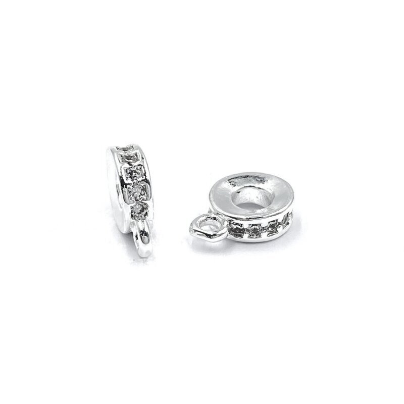 2x8mm platinos sp. nerūdijančio plieno pakabuko laikiklis, 1vnt.