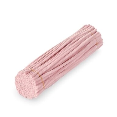 30cm pelenų rožinės sp. pūkuota šenilo vielutė, 100vnt.