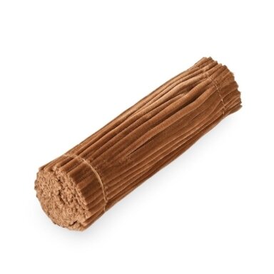 30cm šviesiai rudos sp. pūkuota šenilo vielutė, 100vnt.