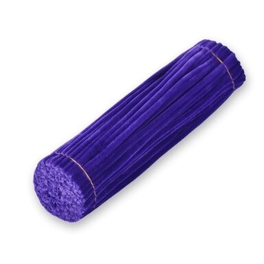 30cm violetinės sp. pūkuota šenilo vielutė, 100vnt. 30cm violetinės sp. pūkuota šenilo vielutė, 100vnt.