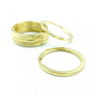 30mm aukso sp. raktų pakabukų žiedai, 8vnt. 30mm aukso sp. raktų pakabukų žiedai, 8vnt.