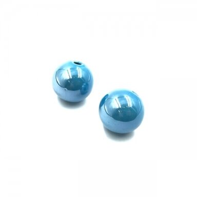 30mm žydros sp. keramikiniai karoliukai, 2vnt. 30mm žydros sp. keramikiniai karoliukai, 2vnt.
