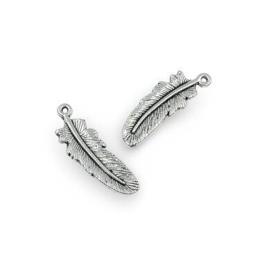 30x10mm sidabro sp. pakabukas plunksna, 11vnt.