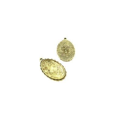 40x25mm aukso sp. rėmelis 30,8x20,5mm kabošonui, 4vnt.