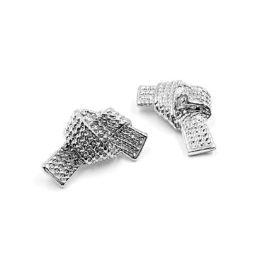 30x19mm sidabro sp. metalinė saga su kilpute, 2vnt.