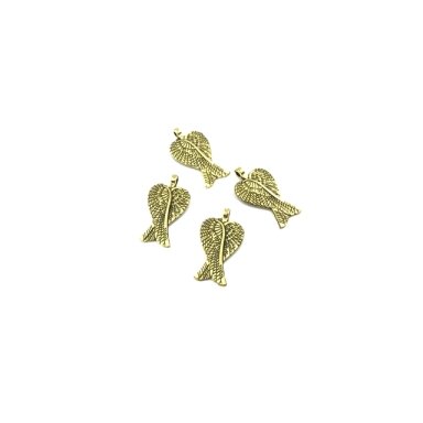 29x16mm aukso sp. pakabukas sparnai, 12vnt.